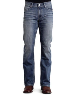 Stetson Rock Fit Frayed X Stitched Jeans -Wraner Clothing Shop 010D66 S1 P2