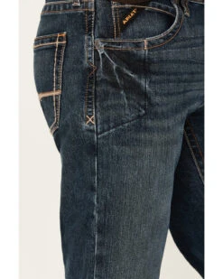 Ariat Men's Rebar M5 Durastretch Dark Wash Low Rise Straight Jeans 9 Ariat Men's Rebar M5 Durastretch Dark Wash Low Rise Straight Jeans -Wraner Clothing Shop 010J18 N9 P2