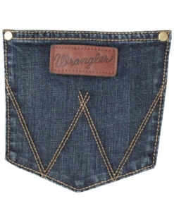 Wrangler Retro Men's Bozeman Medium Wash Low Rise Slim Straight Jeans -Wraner Clothing Shop 010J87 N9 D2