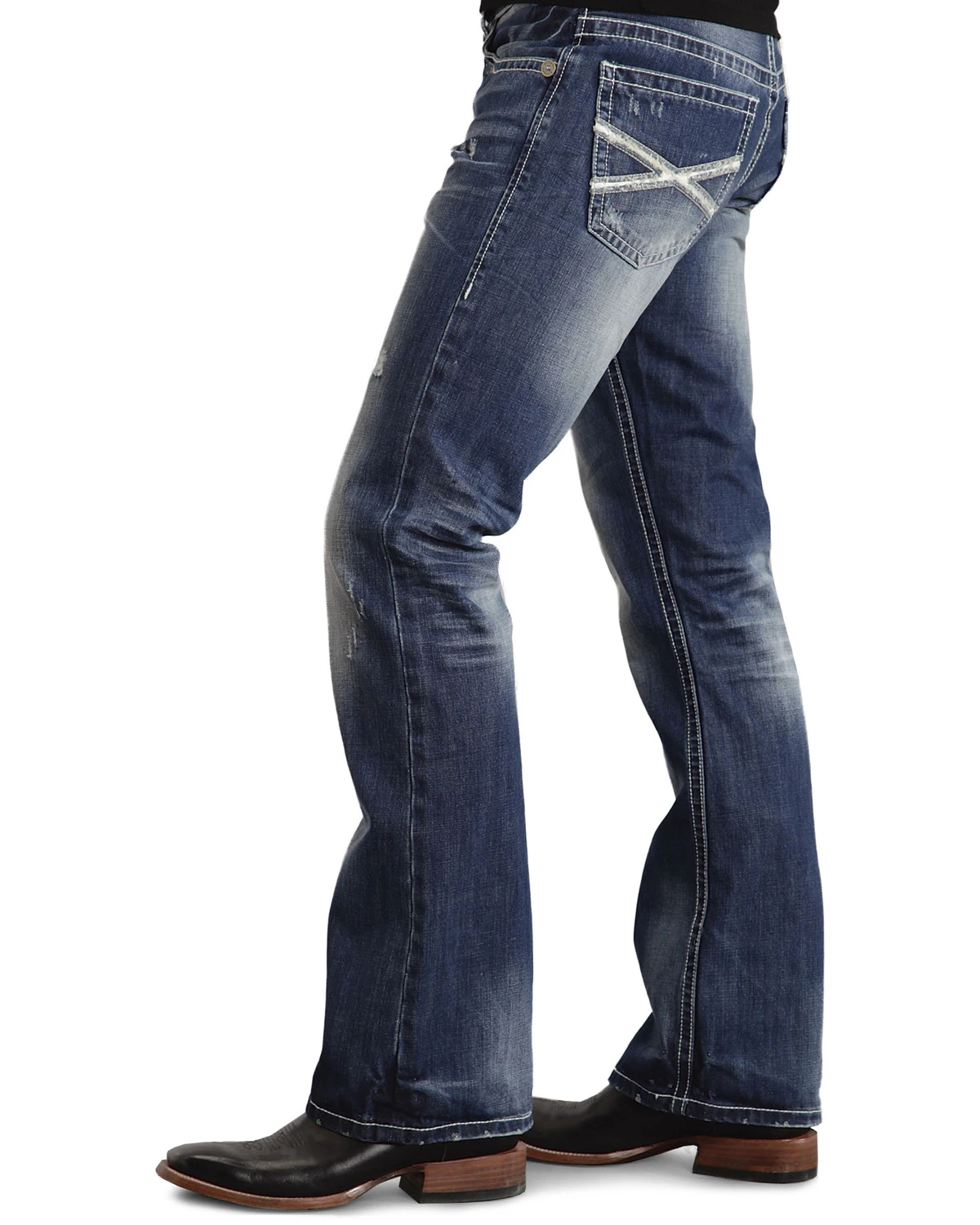 Stetson Rock Fit Bold X Stitched Jeans - Big & Tall 4 Stetson Rock Fit Bold X Stitched Jeans - Big & Tall - Image 2