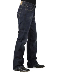 Stetson Men's 1312 Relaxed Fit Bootcut Jeans With Flag Detail - Big & Tall -Wraner Clothing Shop 013946 N9 D1