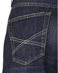 Stetson Men's 1312 Relaxed Fit Bootcut Jeans With Flag Detail - Big & Tall -Wraner Clothing Shop 013946 N9 D2