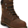 Chippewa Men's Heavy Duty Waterproof & Insulated Aged Bark 8" Work Boots - Steel Toe -Wraner Clothing Shop 050G26 D7 P1