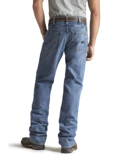 Ariat Men's FR M3 Medium Wash Loose Basic Stackable Straight Leg Jean -Wraner Clothing Shop 086P41 7030 P2
