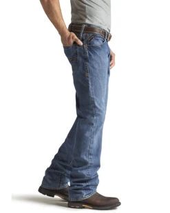 Ariat Men's FR M3 Medium Wash Loose Basic Stackable Straight Leg Jean -Wraner Clothing Shop 086P41 7030 P3