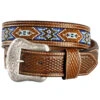 Nocona Men's Floral Beaded Western Belt -Wraner Clothing Shop 120J43 22 P1