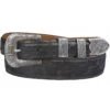Lucchese Men's Black Full Quill Ostrich Leather Belt -Wraner Clothing Shop 120V94 89 P1