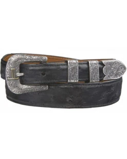 Lucchese Men's Black Full Quill Ostrich Leather Belt