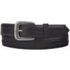 Lucchese Men's Black Calf Leather Seville Stitch Belt -Wraner Clothing Shop 120V98 89 P1