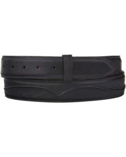 Lucchese Men's Black Calf Leather Seville Stitch Belt -Wraner Clothing Shop 120V98 89 P2