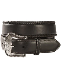 Nocona Men's Top Hand Lace Edge Concho Western Belt