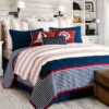 HiEnd Accents Navy Liberty 3-Piece Quilt Set - King -Wraner Clothing Shop 2000229797 410 P1