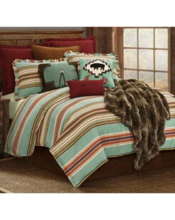 HiEnd Accents Turquoise Serape 2-Piece Comfort Set - Twin
