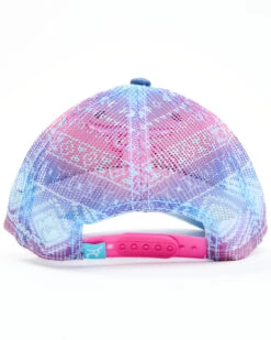 RopeSmart Little Girls' Denim Southwestern Print Mesh-Back Ball Cap -Wraner Clothing Shop 2000278800 400 P3