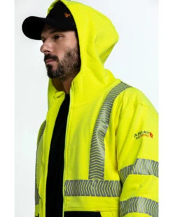 Ariat Men's FR Hi-Vis Full Zip Hooded Work Jacket - Big -Wraner Clothing Shop 2000281962 730 P5
