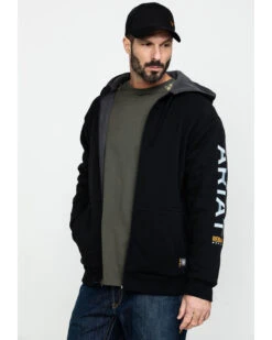 Ariat Men's Rebar All-Weather Full Zip Work Hoodie -Wraner Clothing Shop 2000282106 001 P3
