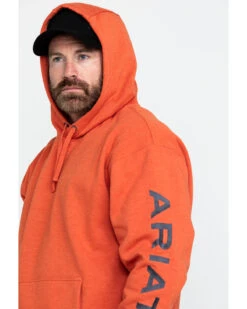 Ariat Men's Volcanic Heather Rebar Graphic Hooded Work Sweatshirt - Big & Tall -Wraner Clothing Shop 2000282119 803 P5