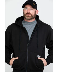 Wolverine Men's FR Logo Sleeve Zip-Up Work Hoodie