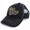 Moonshine Spirit Men's White On Black Logo Print Mesh Ball Cap -Wraner Clothing Shop 2000291209 001 P1
