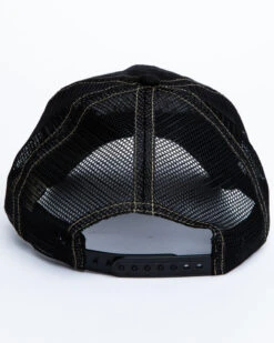 Moonshine Spirit Men's White On Black Logo Print Mesh Ball Cap -Wraner Clothing Shop 2000291209 001 P5