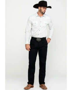 Wrangler Men's Black Casual Pleated Front Western Pants -Wraner Clothing Shop 2000293279 001 P6