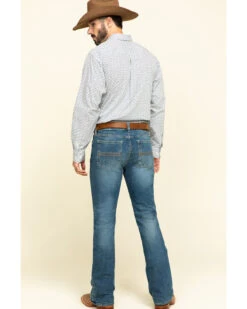 Cody James Men's Hawken Medium Wash Crosshatch Stretch Slim Bootcut Jeans -Wraner Clothing Shop 2000295742 400 P5