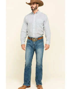 Cody James Men's Hawken Medium Wash Crosshatch Stretch Slim Bootcut Jeans -Wraner Clothing Shop 2000295742 400 P6