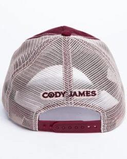 Cody James Men's Burgundy America Free Patch Mesh Ball Cap -Wraner Clothing Shop 2000296730 640 P5