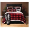 Carstens Home Red Lumberjack Buffalo Plaid 4-Piece Sherpa Fleece Bedding Set - King Size -Wraner Clothing Shop 2000314930 600 P1