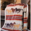 Carstens Home Wrangler Running Horse Country Sherpa Fleece Throw Blanket -Wraner Clothing Shop 2000315027 900 P1