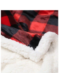 Carstens Home Red Lumberjack Plaid Sherpa Throw Blanket -Wraner Clothing Shop 2000315047 600 P3