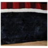 Carstens Home Solid Black Plush Velvet Bed Skirt - Twin Size -Wraner Clothing Shop 2000315056 001 P1