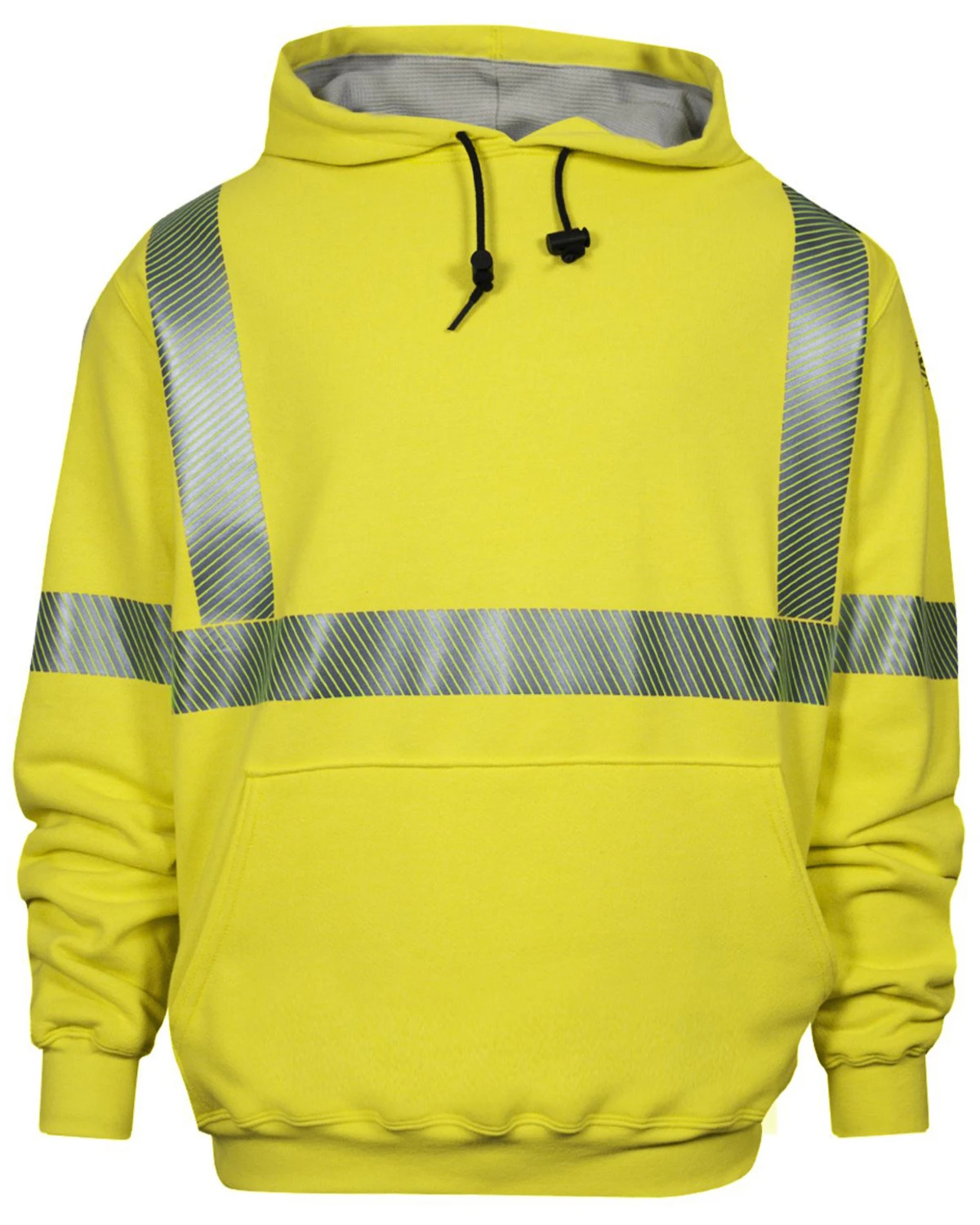 National Safety Apparel Men's 2X-3X FR Vizable Hi-Vis Waffle Weave Hooded Work Sweatshirt - Tall 3 National Safety Apparel Men's 2X-3X FR Vizable Hi-Vis Waffle Weave Hooded Work Sweatshirt - Tall
