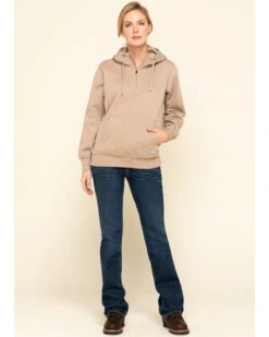 Ariat Women's Dark Oatmeal Heather Rebar Skill Set Zip Hooded Pullover -Wraner Clothing Shop 2000322227 104 P6