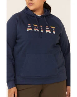 Ariat Women's R.E.A.L. Serape Logo Hoodie Sweatshirt - Plus -Wraner Clothing Shop 2000322524 410 P3