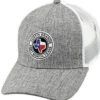 Justin Men's Heather Gray Fort Worth Texas Logo Patch Mesh-Back Ball Cap -Wraner Clothing Shop 2000323422 070 P1