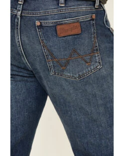 Wrangler Retro Men's Meadow Medium Wash Stretch Slim Straight Jeans - Long -Wraner Clothing Shop 2000331279 400 P4