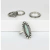 Prime Time Women's Silver Turquoise Ring Set -Wraner Clothing Shop 2000333944 040 P1