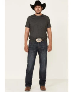 Rock & Roll Denim Men's Dark Vintage Double Barrel Stretch Relaxed Straight Jeans 9 Rock & Roll Denim Men's Dark Vintage Double Barrel Stretch Relaxed Straight Jeans -Wraner Clothing Shop 2000334315 400 P3