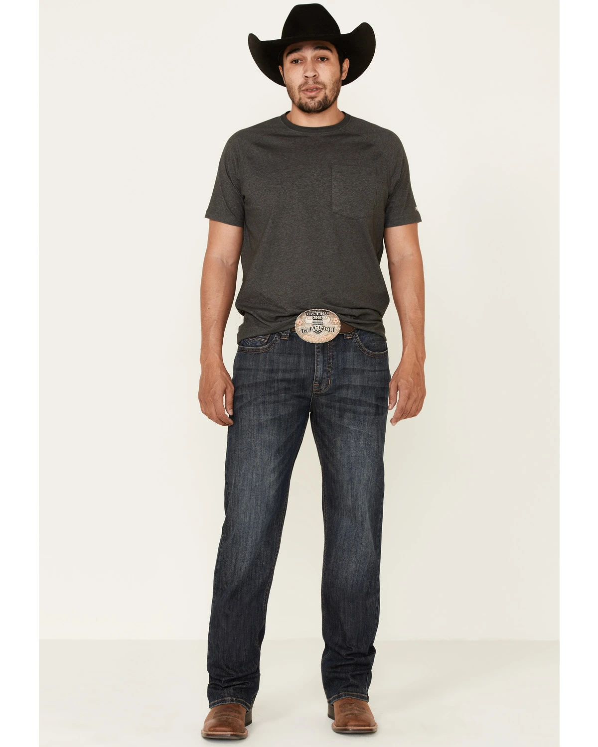 Rock & Roll Denim Men's Dark Vintage Double Barrel Stretch Relaxed Straight Jeans 5 Rock & Roll Denim Men's Dark Vintage Double Barrel Stretch Relaxed Straight Jeans - Image 3