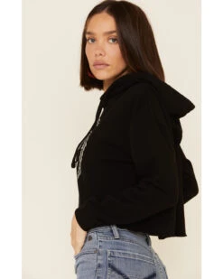 Country Deep Women's Hotter Then A 2 Dollar Cropped Hooded Sweatshirt -Wraner Clothing Shop 2000335282 001 P3