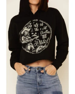 Country Deep Women's Hotter Then A 2 Dollar Cropped Hooded Sweatshirt -Wraner Clothing Shop 2000335282 001 P4