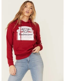 Brew City Beer Gear Women's Budweiser Graphic Hooded Sweatshirt 9 Brew City Beer Gear Women's Budweiser Graphic Hooded Sweatshirt -Wraner Clothing Shop 2000336457 600 P3