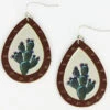 Prime Time Jewelry Women's Cactus Print Teardrop Earrings -Wraner Clothing Shop 2000338296 040 P1