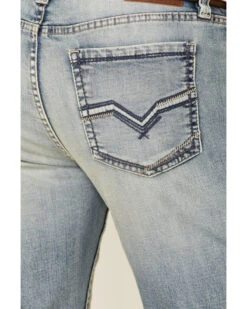 Moonshine Spirit Men's Wild West Light Wash Stretch Stackable Straight Jeans -Wraner Clothing Shop 2000338828 400 P4