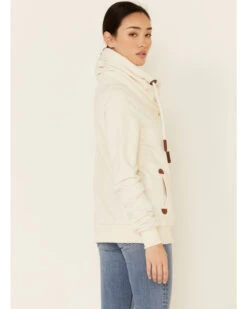 Wanakome Women's Oatmeal Hestia Asymmetrical Zip-Front Hoodie -Wraner Clothing Shop 2000340617 104 P4