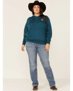 Ariat Women's Eurasian R.E.A.L Arm Logo Graphic Hoodie - Plus -Wraner Clothing Shop 2000341892 410 P4