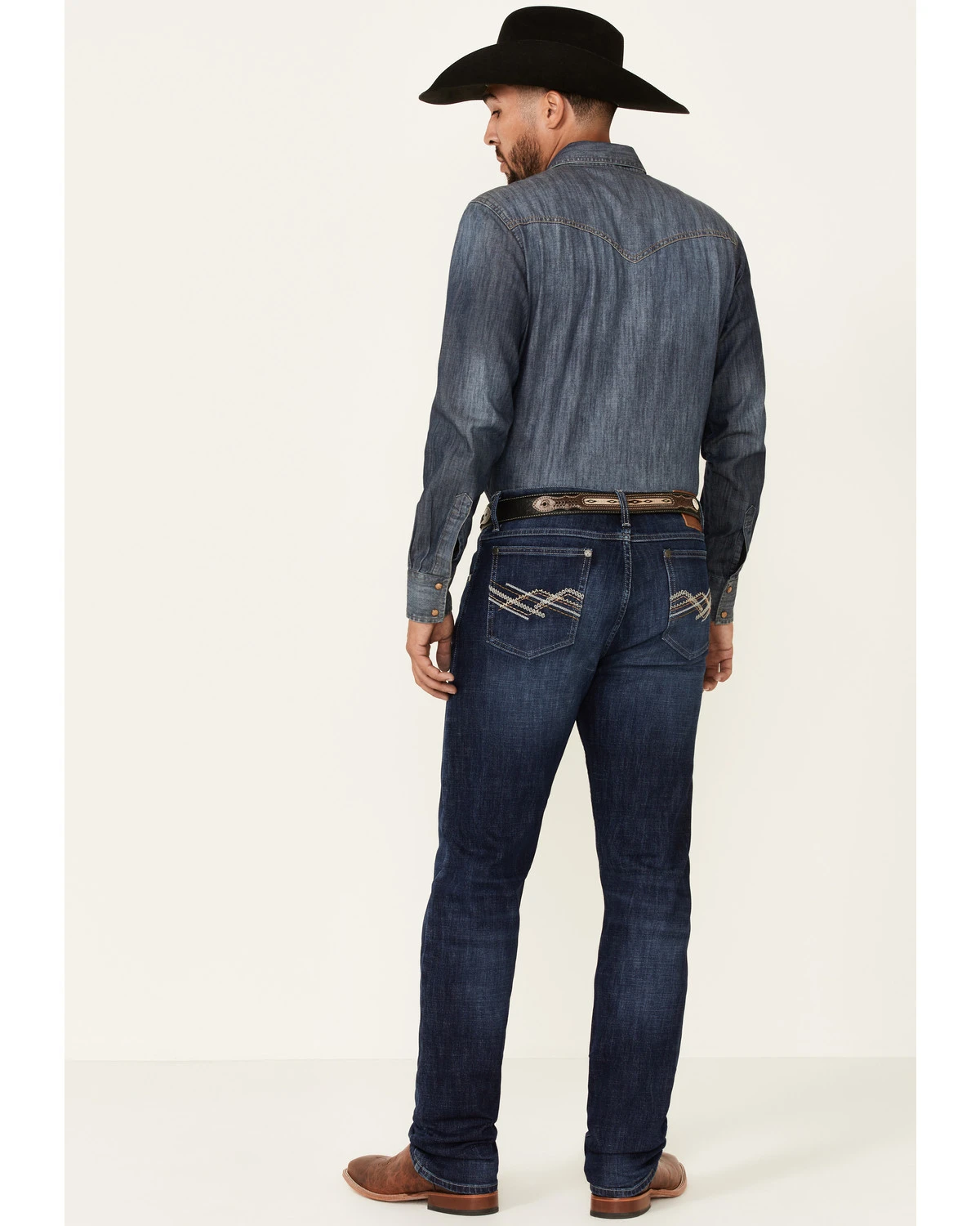 Wrangler 20X Men's Steel Dark Wash Stretch Slim Straight Jeans 4 Wrangler 20X Men's Steel Dark Wash Stretch Slim Straight Jeans - Image 2