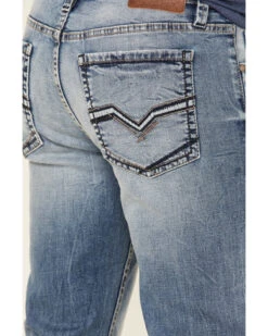 Moonshine Spirit Men's Grant Medium Wash Stretch Slim Straight Jeans -Wraner Clothing Shop 2000342634 400 P3