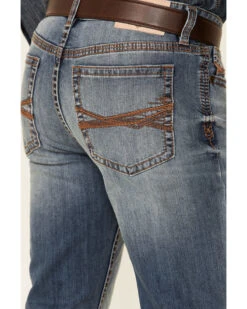 Cody James Core Men's Silver Spur Medium Wash Performance Stretch Slim Bootcut Jeans -Wraner Clothing Shop 2000342679 400 P3